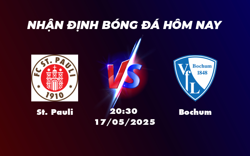 Nhận định soi kèo St Pauli vs Bochum Cơ hội cải thiện vị trí trên BXH 1 st pauli bochum 17 05 bundesliga